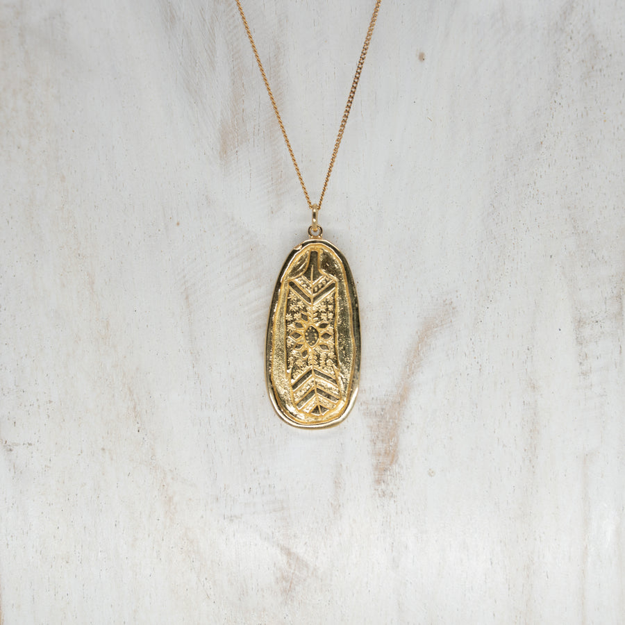 FEATHER PENDANT - GOLD