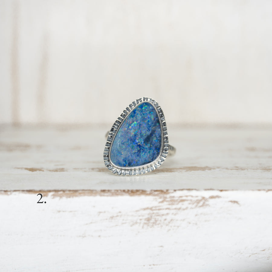OPAL RING SILVER - Size 9