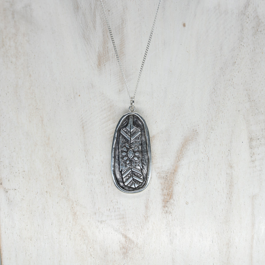 FEATHER PENDANT - SILVER