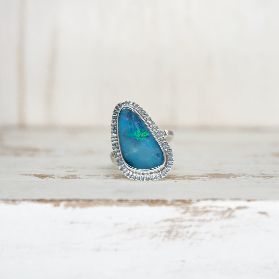OPAL RING SILVER - Size 6