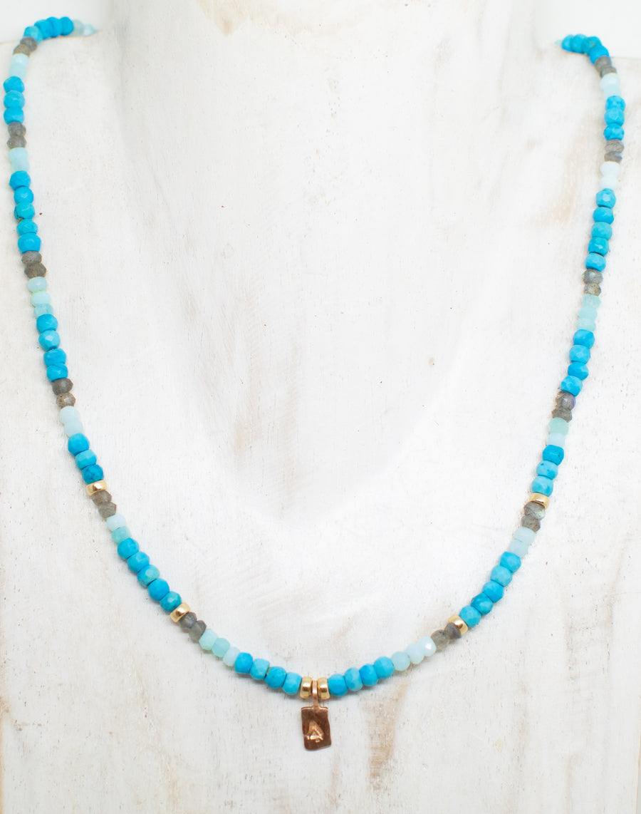 SIREN - MULTI BLUE NECKLACE