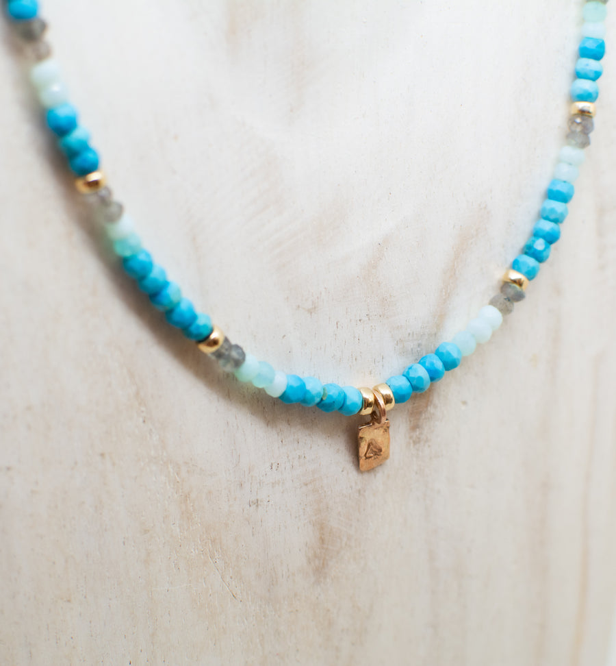 SIREN - MULTI BLUE NECKLACE