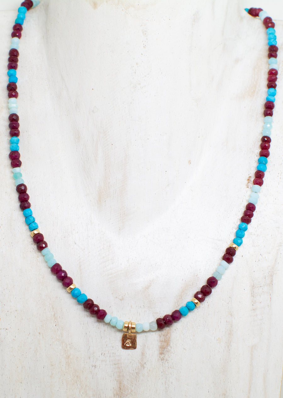 SIREN - RUBY BLUE NECKLACE