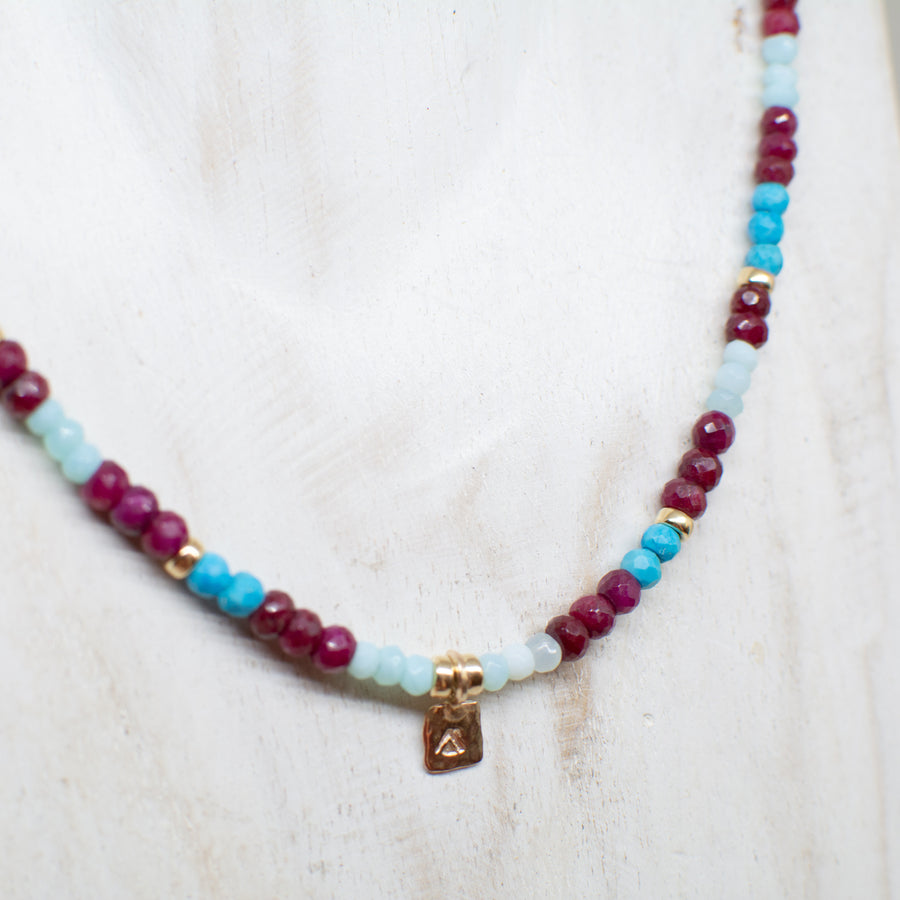 SIREN - RUBY BLUE NECKLACE