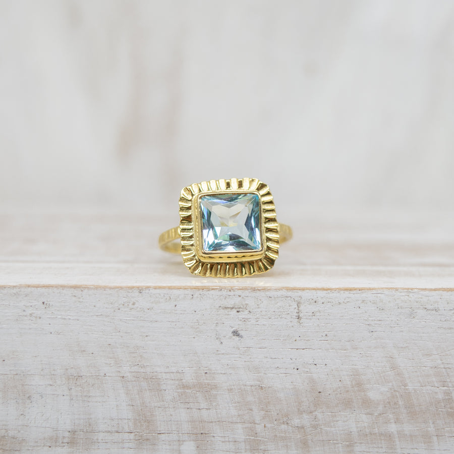 BB BLUE RING - GOLD