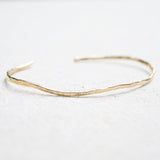 SELENE GOLD HAMMERED OPEN BANGLE