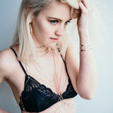 SELENE GOLD HAMMERED OPEN BANGLE