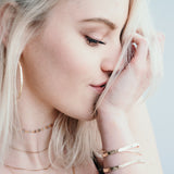 SELENE GOLD HAMMERED OPEN BANGLE