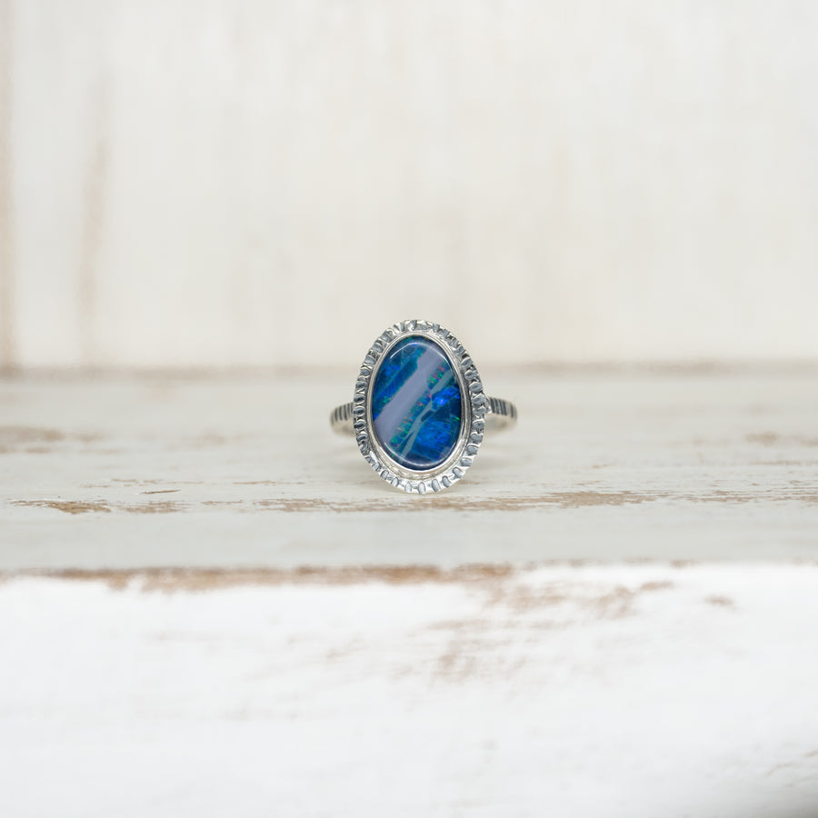 OPAL RING SILVER - Size 5