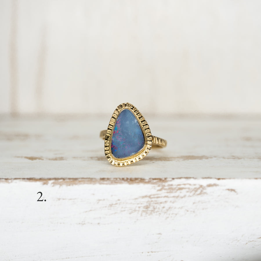 OPAL RING GOLD - Size 7.5