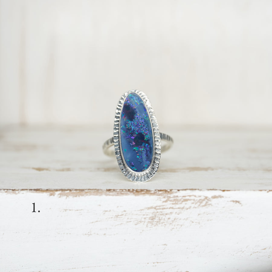 OPAL RING SILVER - Size 9