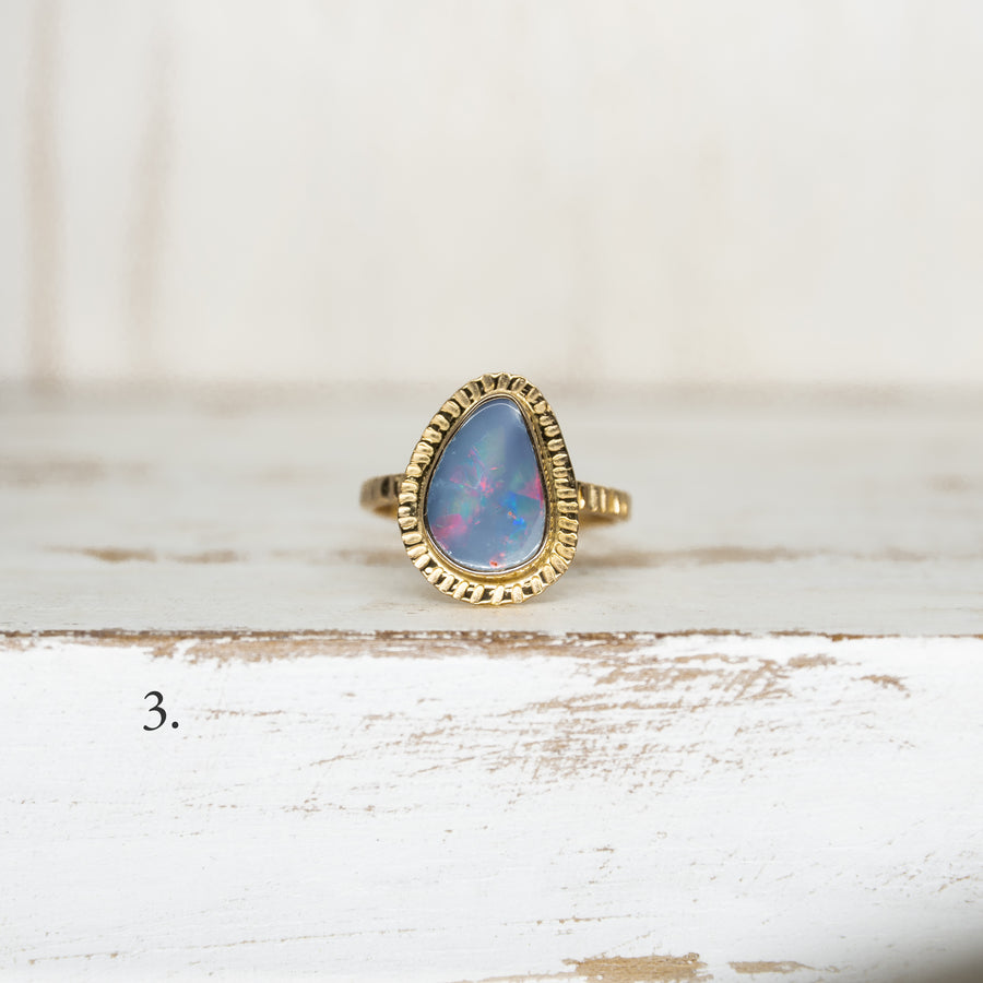 OPAL RING GOLD - Size 7.5